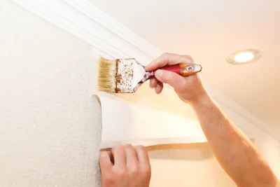 Pose de papier peint à Lureuil — revêtements muraux et toiles de verre